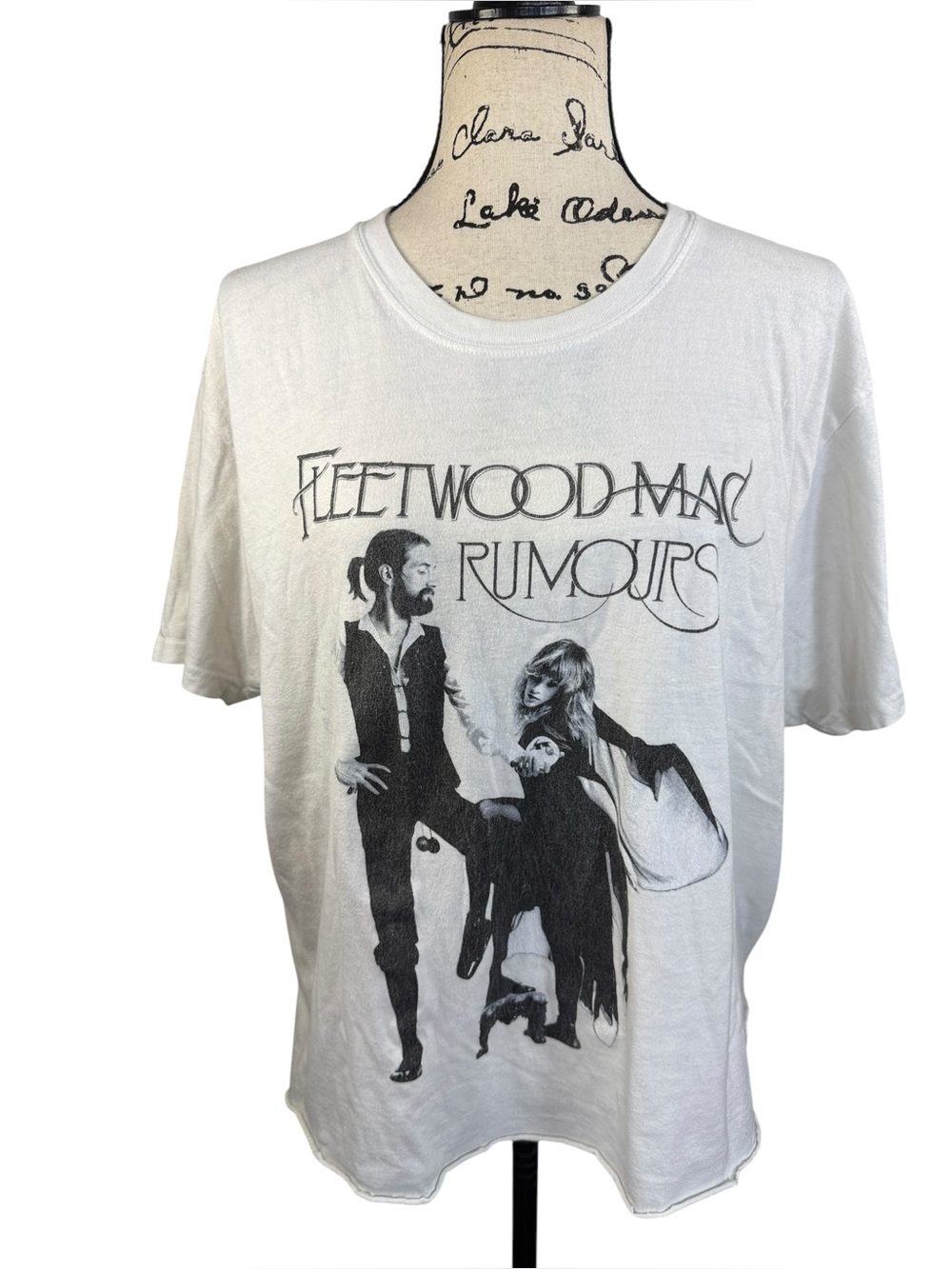 Fleetwood Mac 'Rumours' Graphic Tee - White/Black size 2XL